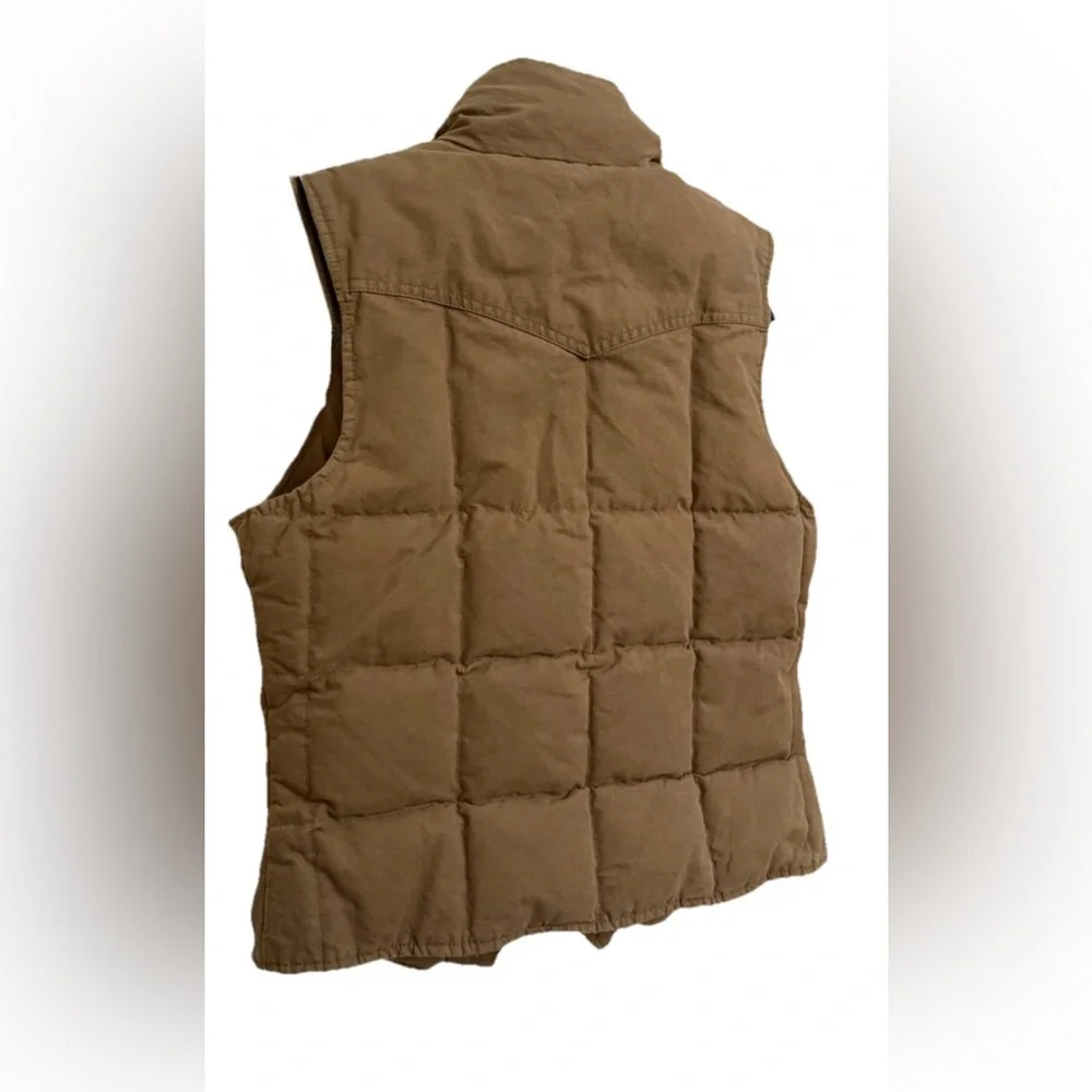 RALPH LAUREN 100% Cotton Down Filled Tan Women’s Winter Vest Size Medium - Picture 5 of 7
